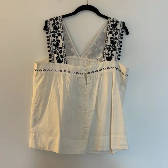 J. Crew Pom Pom Embroidered Top - Picture 2 of 7